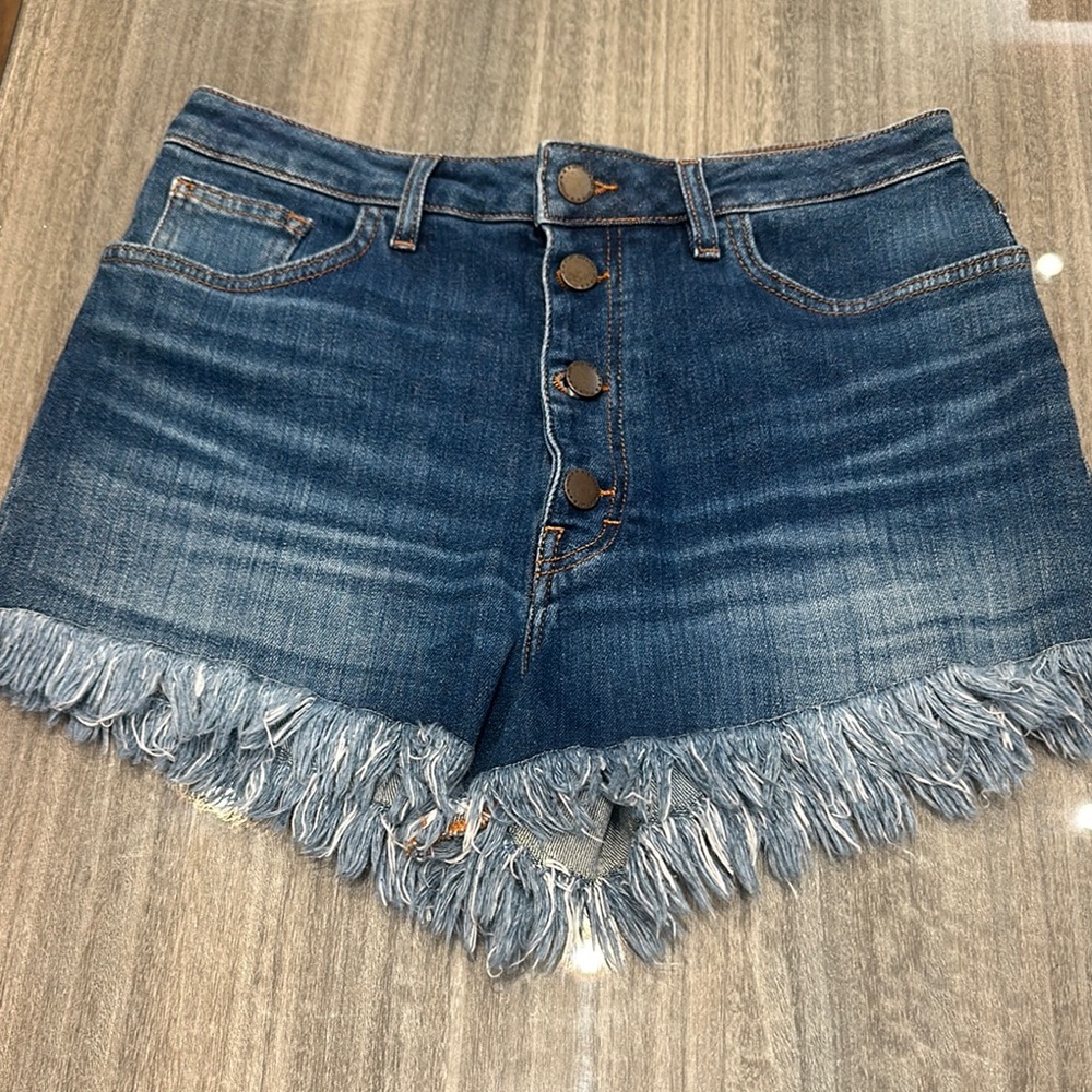 Maje brand-new, Denim Frayed Hem Women's Shorts